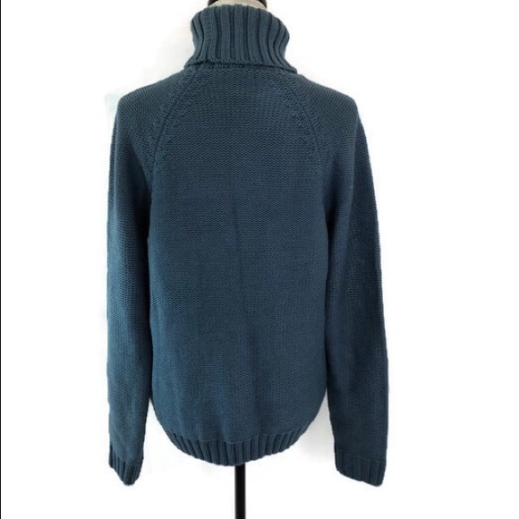 H&M Cable Knit  Blue Knitted Turtleneck - Picture 2 of 4